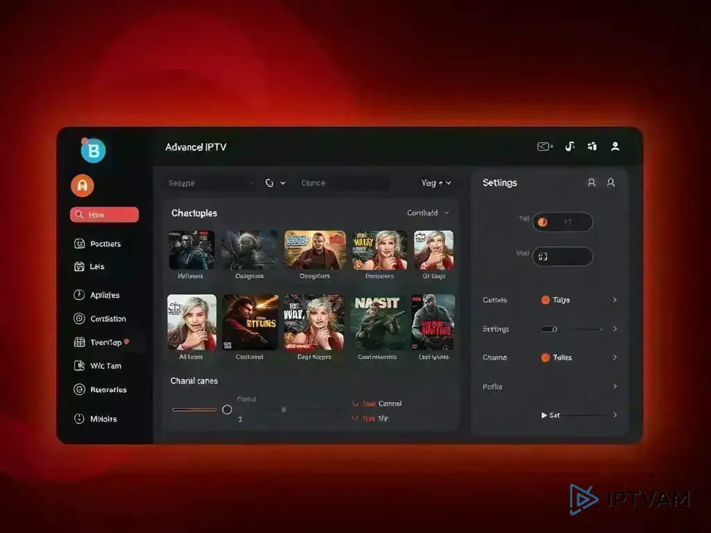 Dashboard showing ‏IPTVAM advanced features