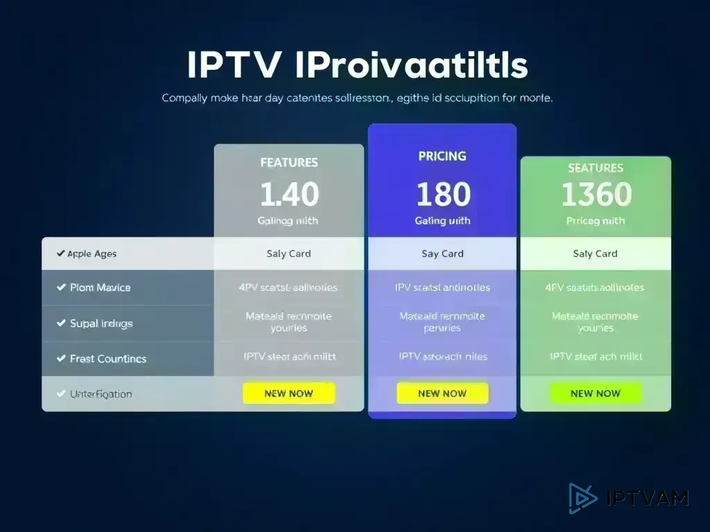 Visual comparison of ‏IPTVAM pricing tiers