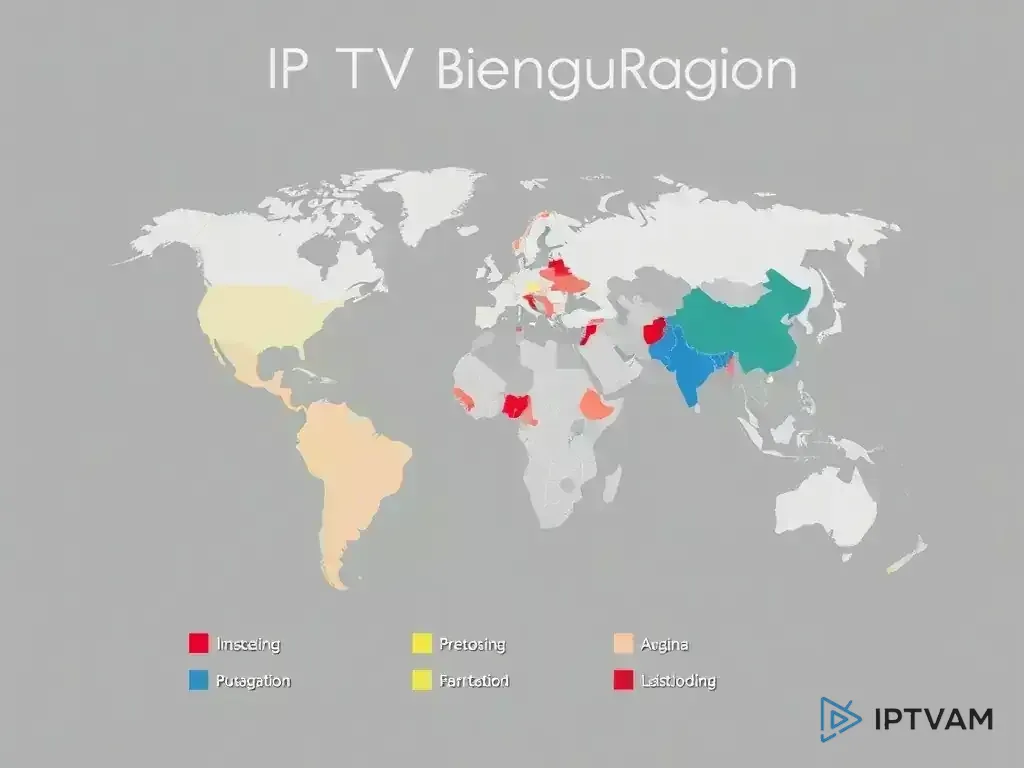 World map showing IPTV regulations by region